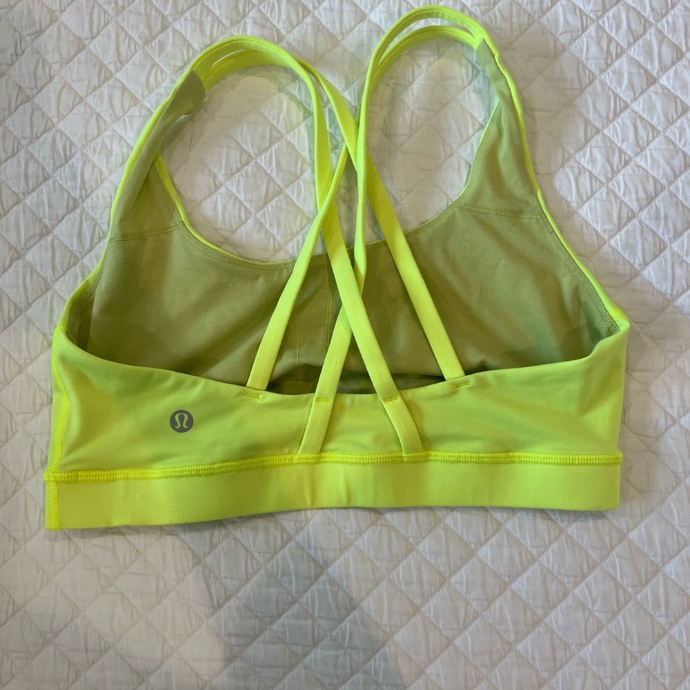 Lululemon Highlight Yellow Energy Bra (Size 6)